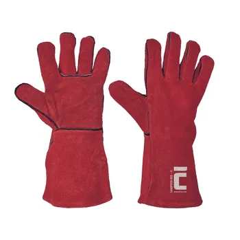 Pracovní oblečení CERVA Sandpiper rukavice celokožené červené
