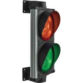 Pohon brány ASF - LED semafor dvoukomorový, červená/zelená, hliníkové tělo, 24-230 V