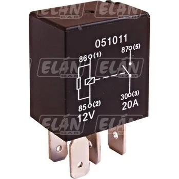 Auto elektroinstalace Spínací mikro relé klimatizace 12V 25A 4 vývody s odporem