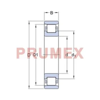 SKF N 312 ECP válečkové ložisko