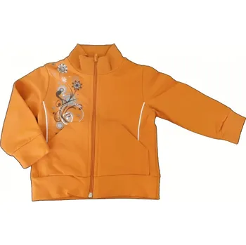 Dívčí mikina Mikina dětská bavlna - FLOWERS skořicová - vel.98