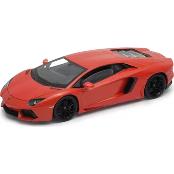Dřevěná hračka Welly Lamborghini Aventador Coupé 1:24 oranžová