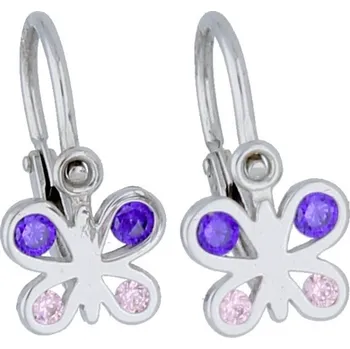 Náušnice Goldstore Dětské náušnice motýlci z bílého zlata Váha: 1.00 g