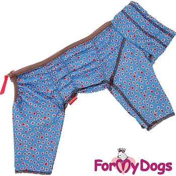 Obleček pro psa FOR MY DOGS Overal DUSTER SQUARE BLUE, modrý, Velikost: 16/L