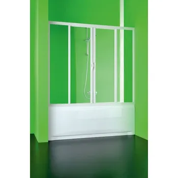 Vanová zástěna Hopa Vasca Maestro Centrale Vanová zástěna 180-170x150cm, posuvné dveře, Bílá / Transparent, BSVMC18P