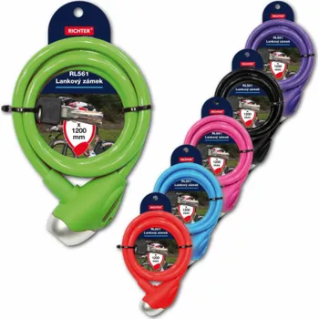 Zámek na kolo Zámek na kolo 120 cm x 10 mm barevný