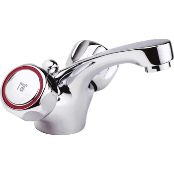 Vodovodní baterie Raf Rio Umyvadlová stojánková baterie s výpustí, chrom, RI1007