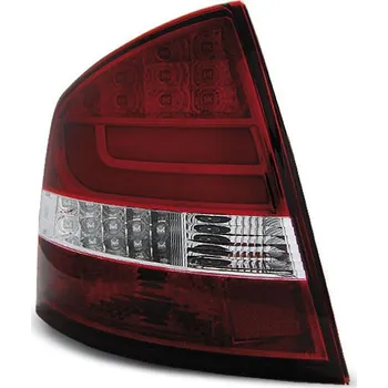 Zadní světlomet TUNING-TEC Zadní světla Škoda Octavia II sedan 04- červená/ krystal LED BAR