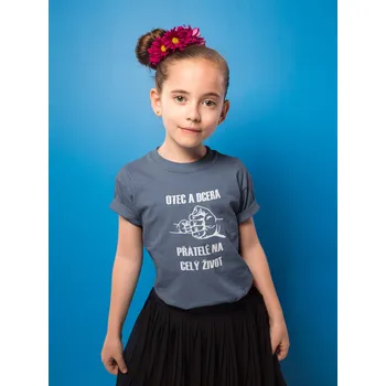 Dívčí tričko Otec a Dcera Barva: Denim, Velikost: 158