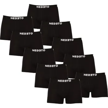 Boxerky 10PACK pánské boxerky Nedeto černé (10NDTB001-brand) XXL Možnost vrácení zboží ZDARMA do 120 dnů!