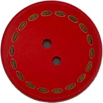 Knoflík Pro Háčkování Dřevěný knoflík se štěpováním Ø 25 mm červený