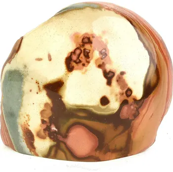 Přírodní kámen Jaspis pestrý stojící polobrus z Madagaskaru 216g