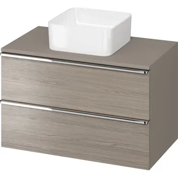 Nábytek Cersanit Virgo skříňka 80x46.9x49.9 cm pod umyvadlo závěsná šedá-dub S522-030