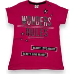 Oliva Dívčí fuchsiové tričko s krátkým rukávem OLIVIA Barva: Fuchsiová, Velikost: 158