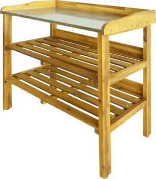 Zahradní stůl Přesazovací stolek 2 police 76 x 37 x 92 cm akácie/zinek