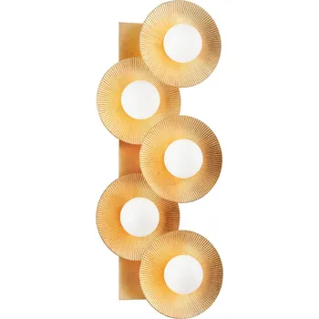 Nástěnné svítidlo HUDSON VALLEY nástěnné svítidlo EMERALD ocel/sklo zlatá/opál G9 5x4W 333-05-VGL-CE