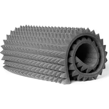 akustická pěna Akustický molitanový panel / protizvuková pěna, jehlany, tmavě šedý, deska 100x200cm (tloušťka 7cm)