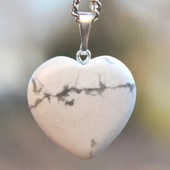 Přívěsek Přívěsek Magnezit - srdíčko 20 mm