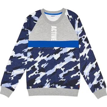 Chlapecká mikina Chlapecká mikina - Winkiki WTB 82257, modrá / vzory Barva: Modrá, Velikost: 158