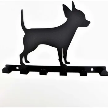 Věšák Pro Háčkování Kovový věšák černý - psík menší