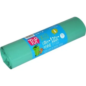 Pytle na odpadky Pytel na tříděný odpad, 120 l, 80 mic, sklo, zelený, 15 ks