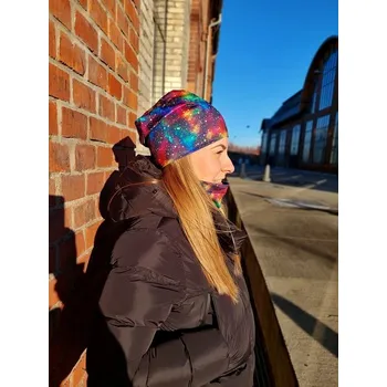 Homeless čepice - Galaxie (Funkční čepice ve stylu Homeless)