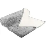 Deka z mikrovlákna OVEČKA Sleep well prošev jednobarevná světle šedá, 150x200cm