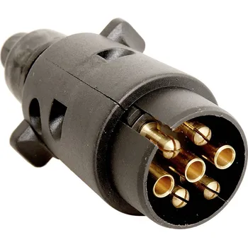 Přívěs k motorovému vozidlu HP Autozubehör 28254 zástrčka pro zapojení přívěsu [7 pólová zásuvka - 7 pólová zástrčka] plast