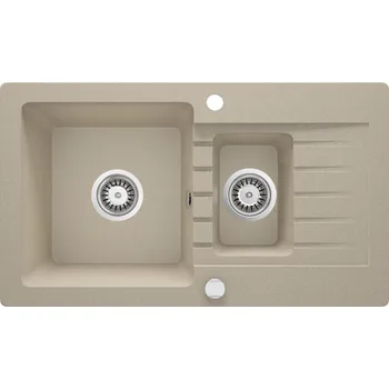 Deante Zorba granitový dřez 76x44 cm béžová ZQZ_7513