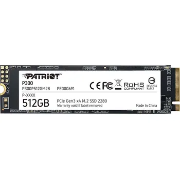 Pevný disk PATRIOT P300/512GB/SSD/M.2 NVMe/5R