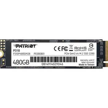 Pevný disk PATRIOT P310/480GB/SSD/M.2 NVMe/5R