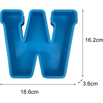 PourArt Silikonová forma X312-49 Velké 3D písmeno W 186x162mm