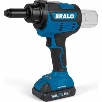 Nýtovací pistole Bralo BT-20 aku kleště nýtovací 2.4-6.5mm 1x2Ah