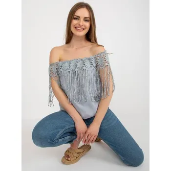 Dámská halenka Dámská halenka se střapci GAIR šedá