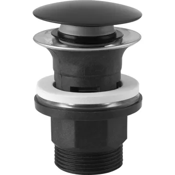 sítko a zátka do dřezu Ferro špunt do umyvadla černá S289BL-B