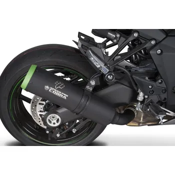 Výfuk pro motocykl Laděný výfuk COBRA SPX-G Black/Green Kawasaki Versys / KLE 650 2007-2016