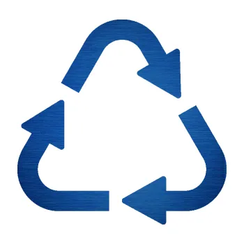 samolepka Recyklace 002 symbol (65 - škrábaný kov modrý) SAMOLEPKA NA AUTO, NÁLEPKA, FÓLIE, POLEP, TUNING, VLASTNÍ TEXT, TISK, AUTOSAMOLEPKY.cz, POLEPY, OBRÁZEK, LOGO, 3D STICKERS