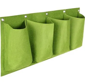 Květináč Horizontal Grow Bag 4 textilní květináče na zeď zelená balení 1 ks