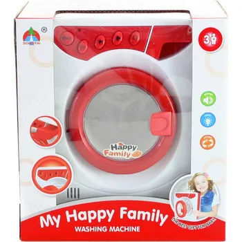 Dětská kuchyňka Pračka funkční na baterie 19cm plast Světlo Zvuk