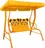 Dětská houpací lavice textil 115 x 75 x 110 cm 48097, žlutá
