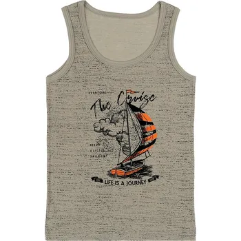 EVONA a.s. Chlapecký nátělník se širokými ramínky H písková - TILKO CHL H PÍSKOVÁ 134