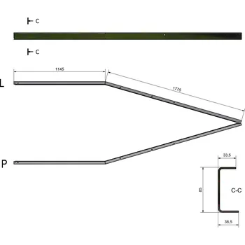 Příslušenství pro přívěs Oje na Handy-20,3,7,27 levé