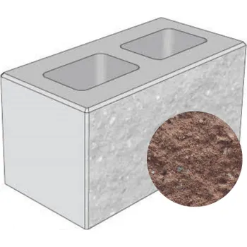 Zahradní obrubník Tvárnice CS-BETON CSBlok protistranně štípaná 40x20x20 cm hnědá