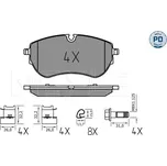 Sada brzdových destiček, kotoučová brzda MEYLE 025 226 4420/PD