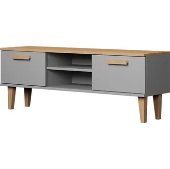 Televizní stolek TV stolek DENVER 120 cm šedý/dub hickory