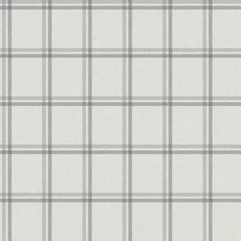 Tapeta Origin Vliesová tapeta na zed imitace látky, šedé káro 347621, Natural Fabrics, Origin, velikost 0,53 x 10,05 m