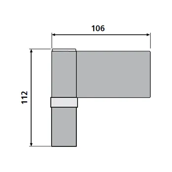 Vchodové dveře Dr. Hahn Dveřní pant Hahn KT-V 6R FIX (18-23 mm) RAL 8003 antukově hnědý