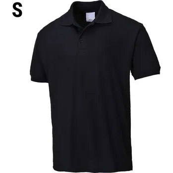 Pánské tričko G.Gastro Men's Workwear Polo Shirt – Black - Short Sleeve - Size S - 65% Polyester / 35% Cotton