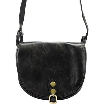 Kabelka Dámská kožená kabelka ČERNÁ M Florence 8863 M červené