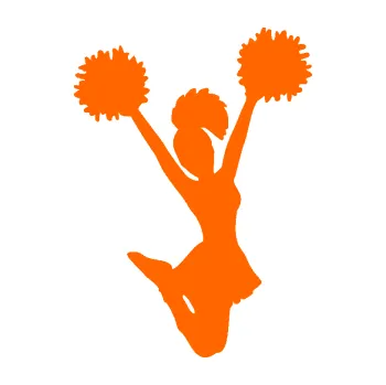 Samolepicí dekorace na vozidlo Roztleskávačka 004 pravá (73 - Fluorescentní oranžová) SAMOLEPKA NA AUTO, NÁLEPKA, FÓLIE, POLEP, TUNING, VLASTNÍ TEXT, TISK, AUTOSAMOLEPKY.cz, POLEPY, OBRÁZEK, LOGO, 3D STICKERS